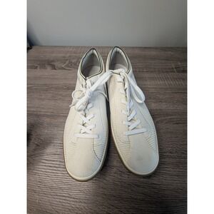 Rothys White Knit Lace-Up Sneakers Eco-Friendly Casual Shoes Women's 10